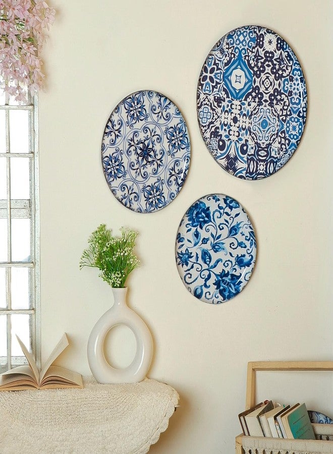 RITUALISTIC Portuguese | Madhubani Wall Plates for home decoration | Wall Decor item for living room | Metal Wall Décor | Gift items for unisex | Wall showpiece|Home Décor Gift Item | Set of 3 - Image 3